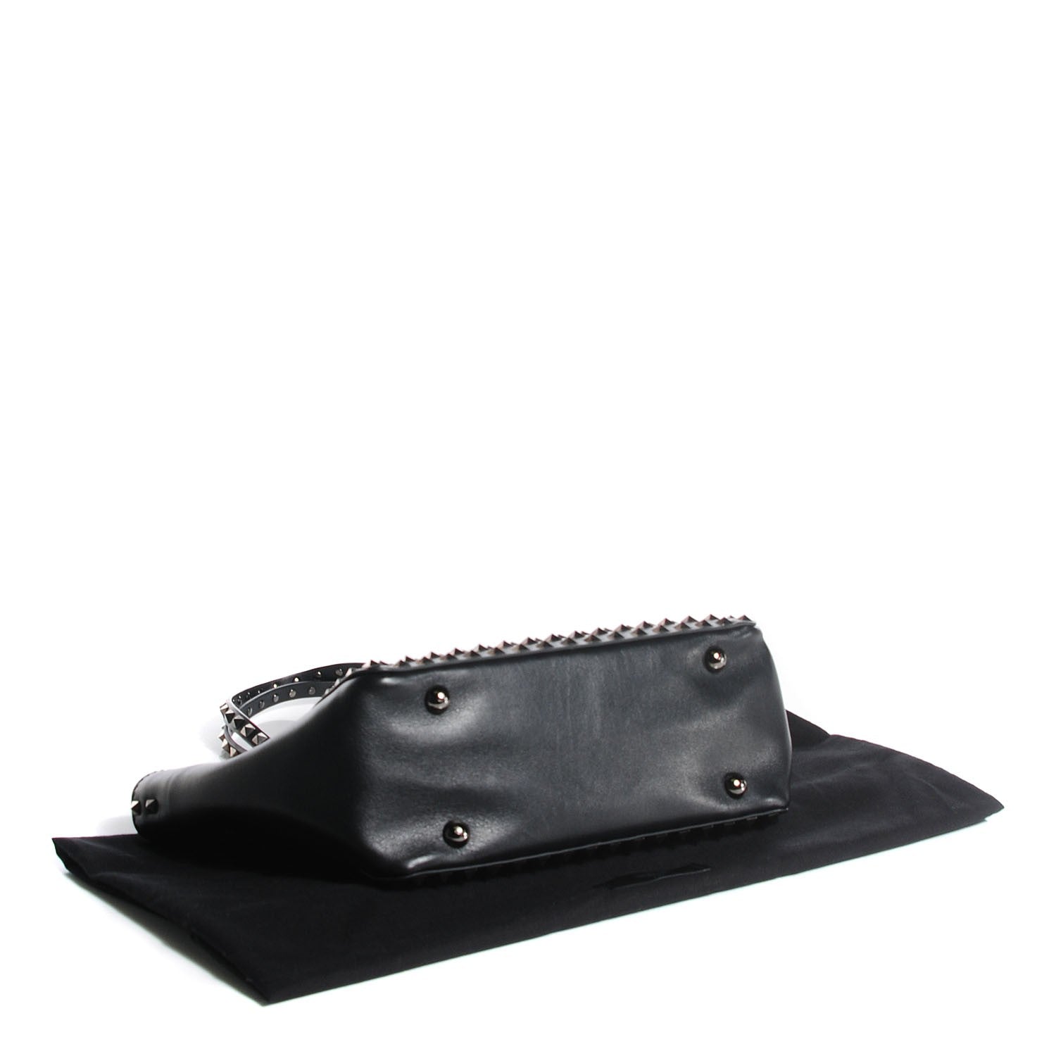 Valentino Garavani Vitello Small Rockstud All Over Tote Black 4 of 9