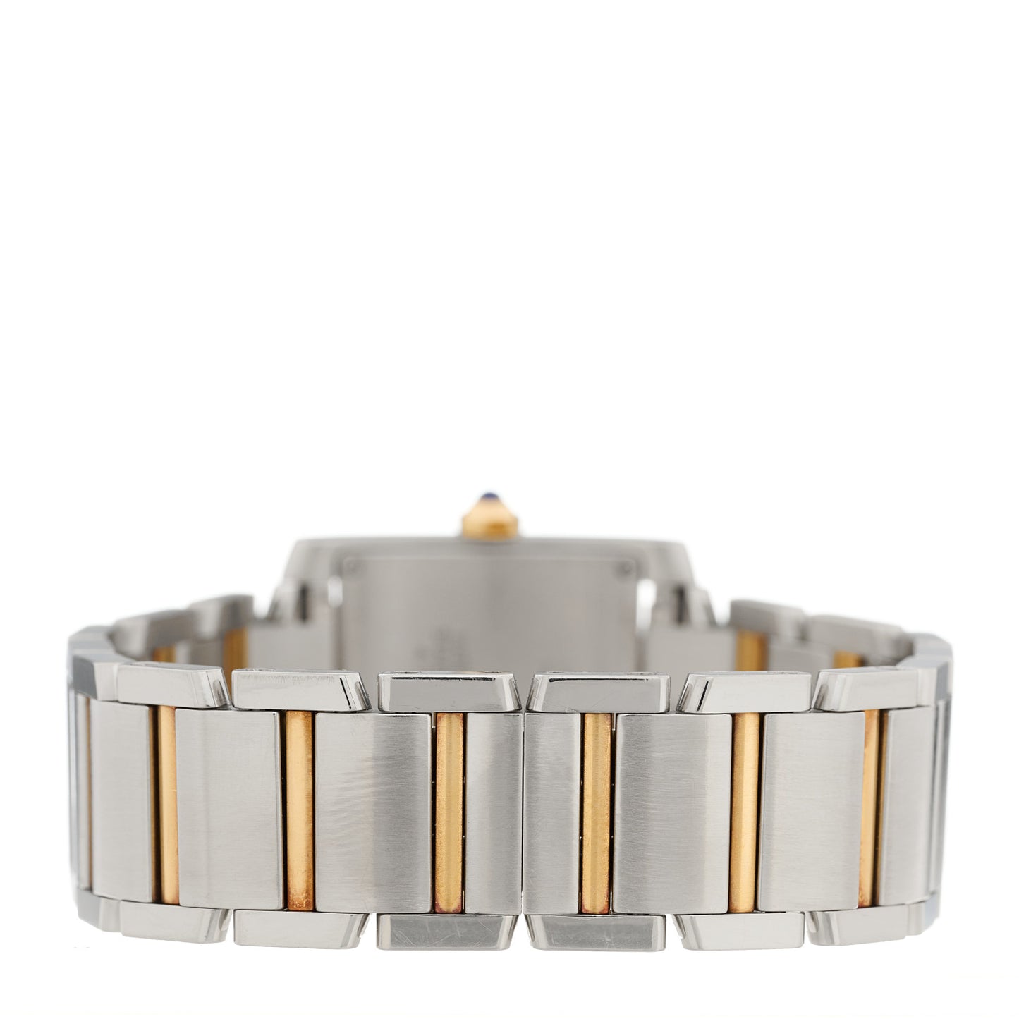 Stainless Steel 18K Yellow Gold 25mm Tank Francaise Quartz Watch