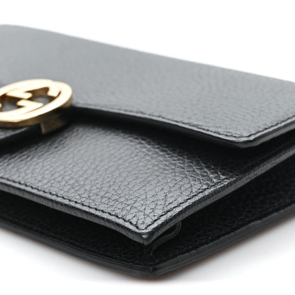 Gucci Dollar Calfskin Interlocking G Chain Wallet Black 9 of 9