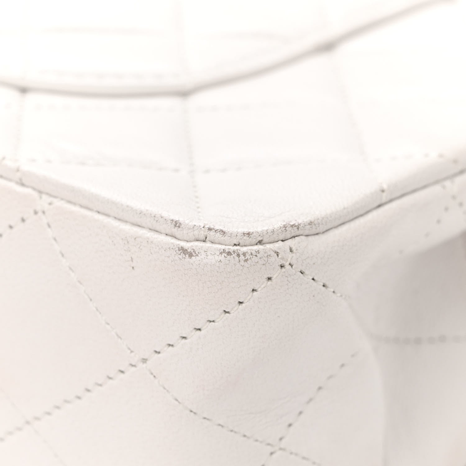 Chanel Lambskin Quilted Medium Double Flap White 13 of 20