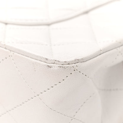 Chanel Lambskin Quilted Medium Double Flap White 13 of 20