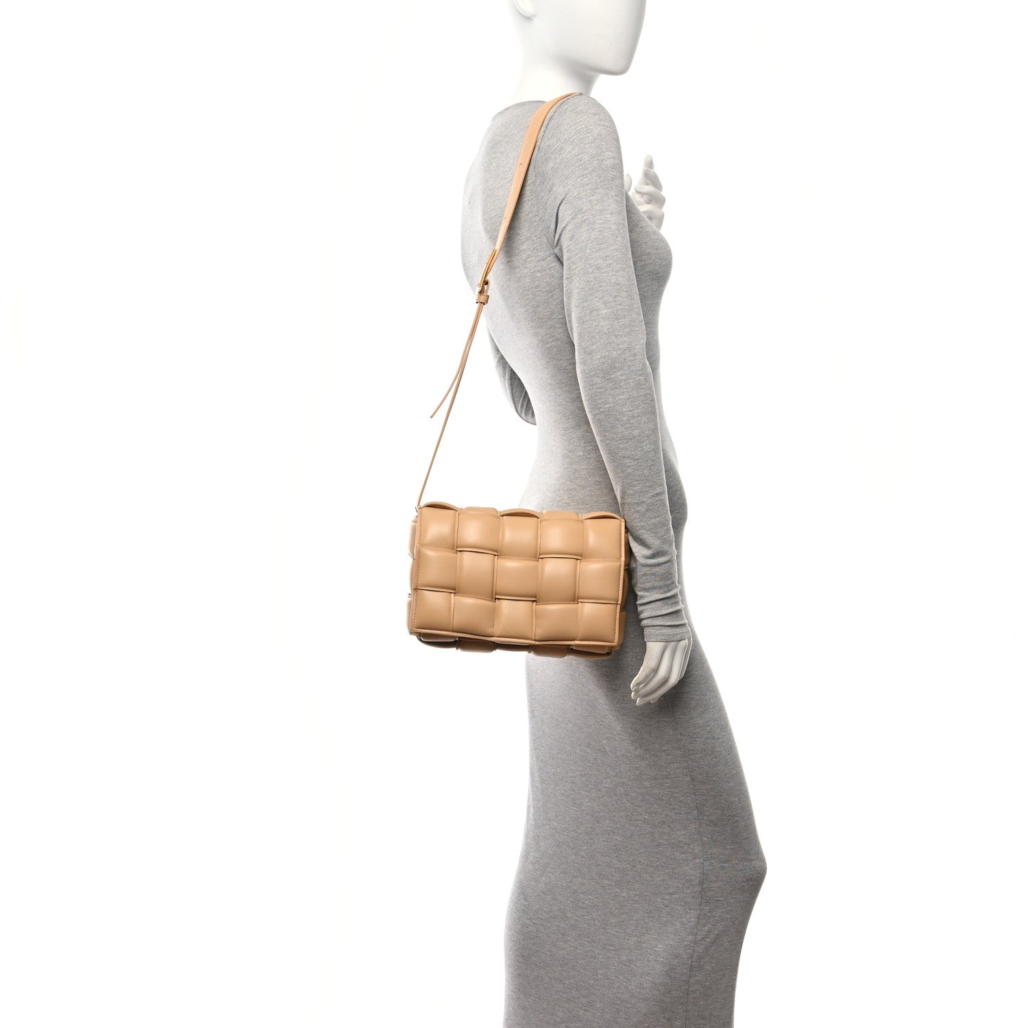 Bottega Veneta Nappa Maxi Intreccio Padded Cassette Crossbody Bag Almond 2 of 11