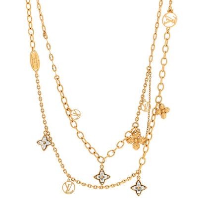 Louis Vuitton Metal Blooming Strass Necklace Gold 1 of 4