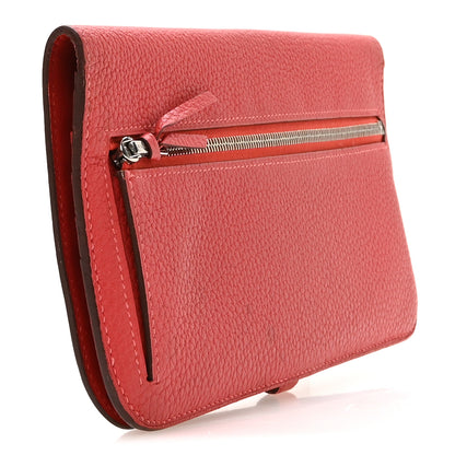 Hermes Togo Dogon Recto Verso Wallet Rouge Pivoine 3 of 9