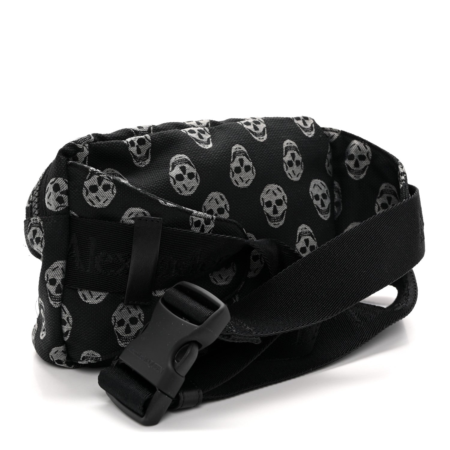 Alexander McQueen Jacquard Skull Belt Bag Black White 3 of 10