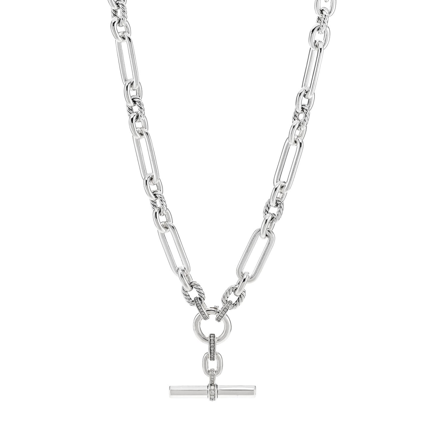 Sterling Silver Diamond Lexington Chain Necklace