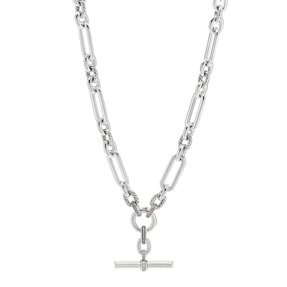 David Yurman Sterling Silver Diamond Lexington Chain Necklace 1 of 5