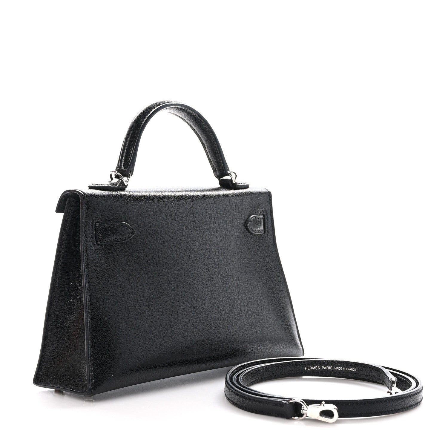 Hermes Chevre Chamkila Mini Kelly Sellier 20 Black 3 of 11