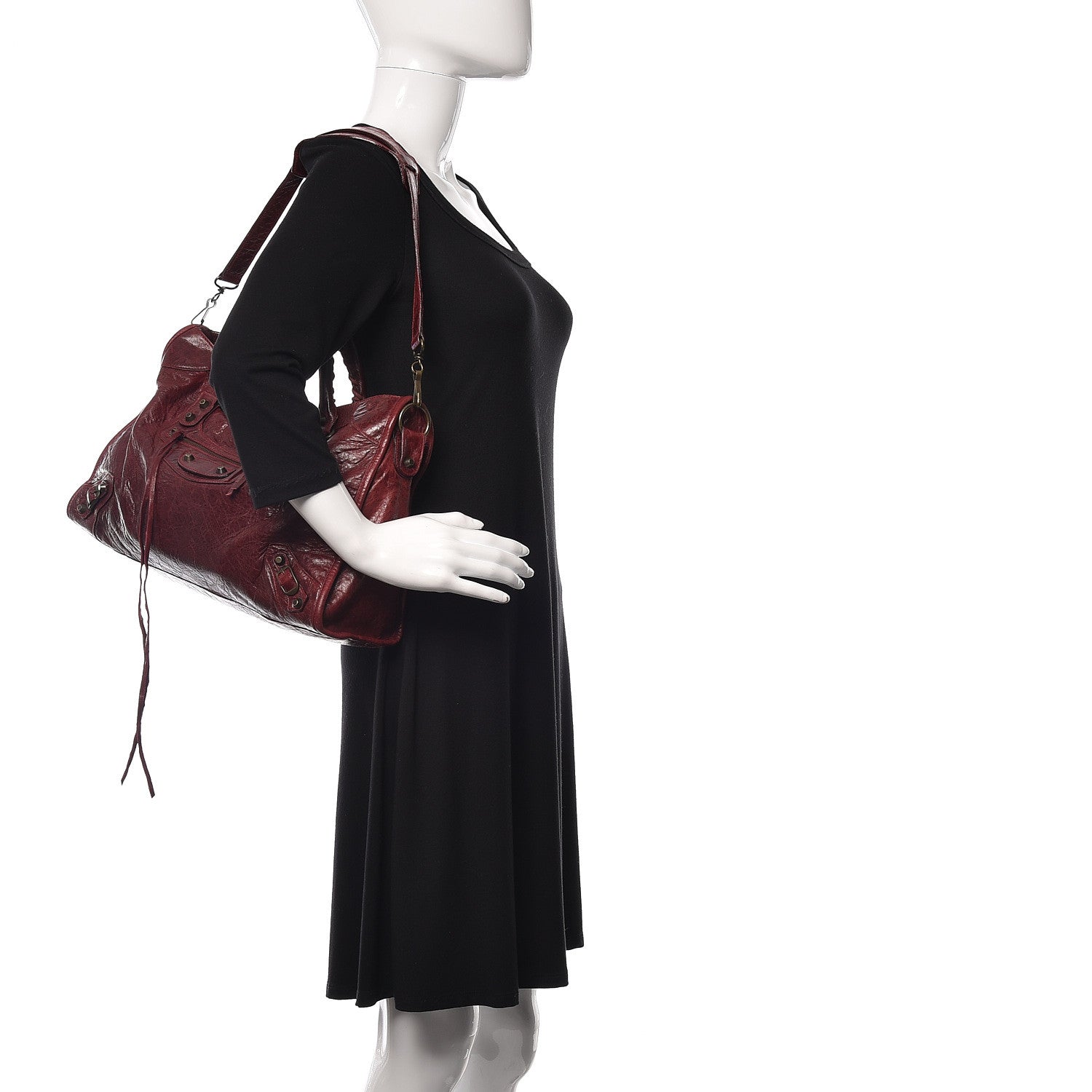 Balenciaga Agneau Classic Hardware City Rouge Grenat 2 of 14