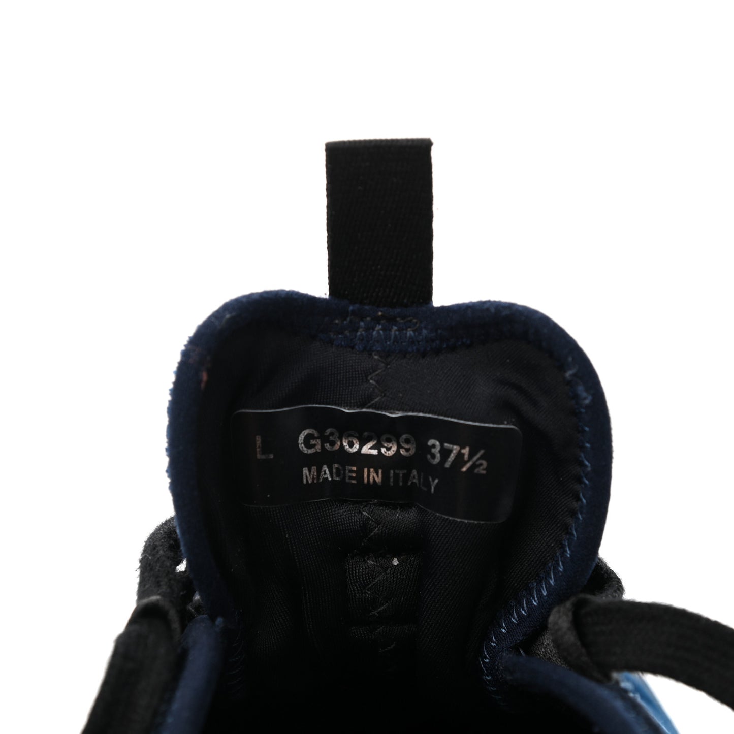 Suede Calfskin Velvet Grosgrain CC Sneakers 37.5 Navy Blue Black