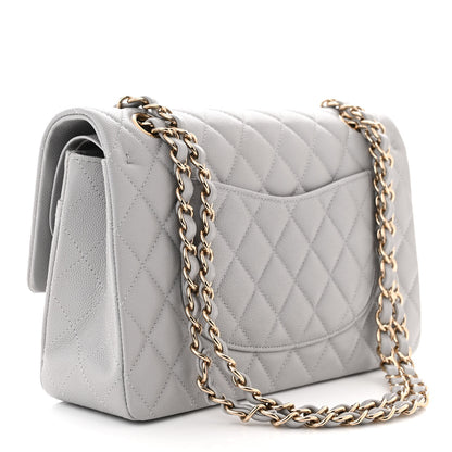 Chanel Caviar Quilted Medium Double Flap Grey 3 of 11