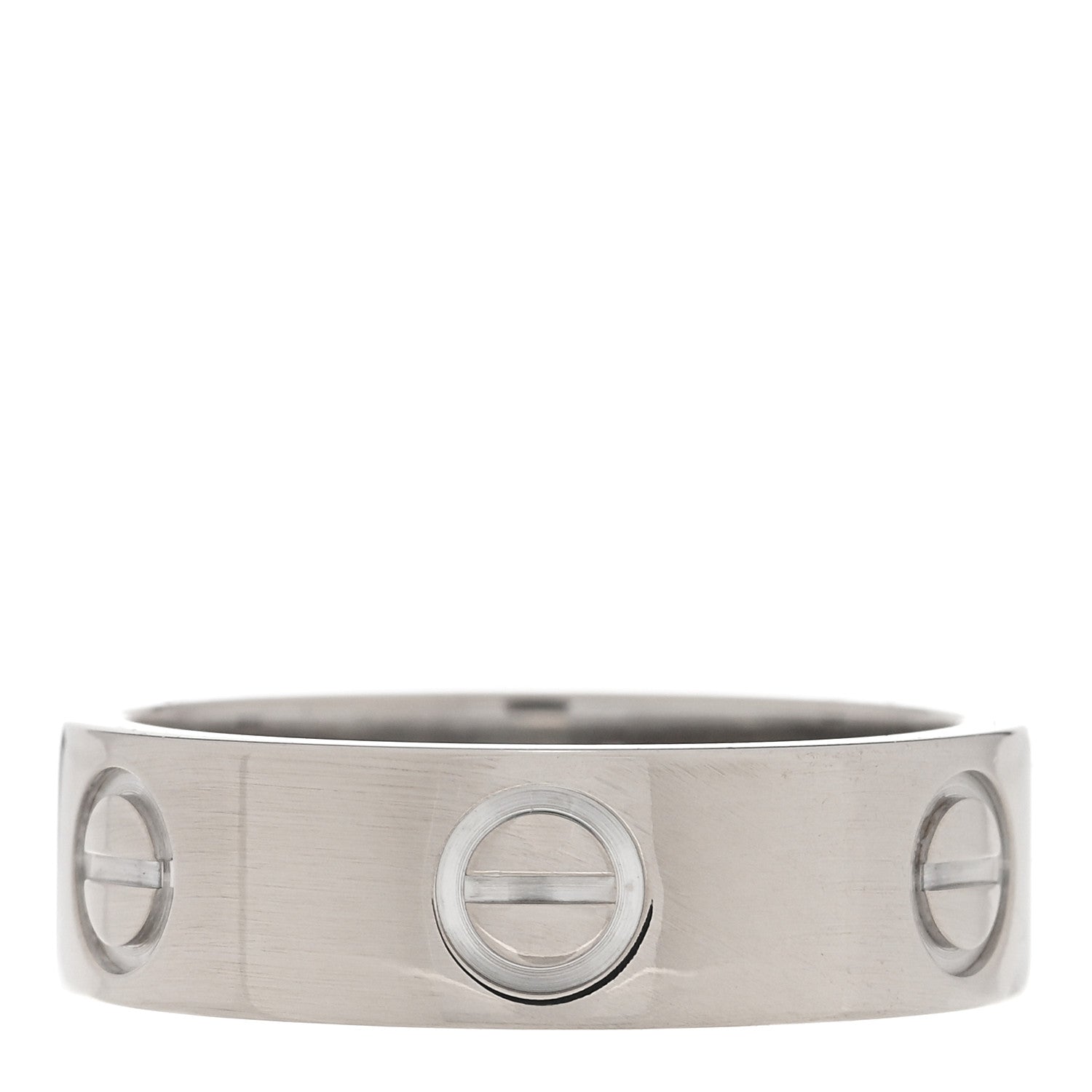 Cartier 18K White Gold 5.5mm LOVE Ring 51 5.75 1 of 4