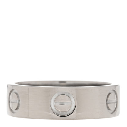 Cartier 18K White Gold 5.5mm LOVE Ring 51 5.75 1 of 4
