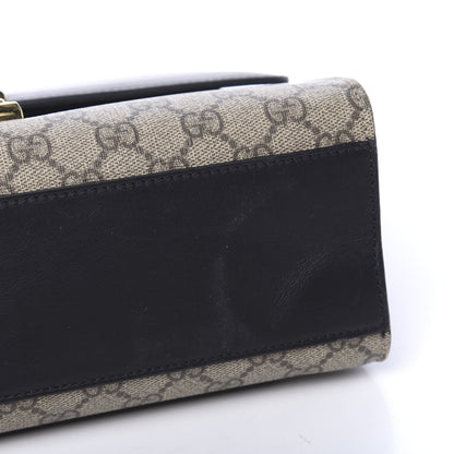 Gucci GG Supreme Monogram Calfskin Medium Padlock Shoulder Bag Beige Black Cuir 10 of 12