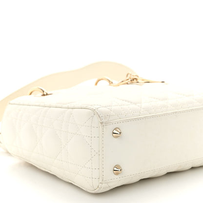 Christian Dior Lambskin Cannage Small My ABCDior Lady Dior White 8 of 11
