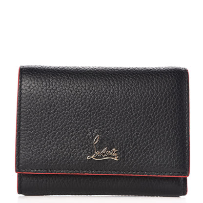 Christian Louboutin Calfskin Boudoir Mini Trifold Wallet Black 1 of 8