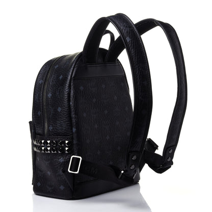 MCM Visetos Small Side Stud Stark Backpack Black 2 of 4