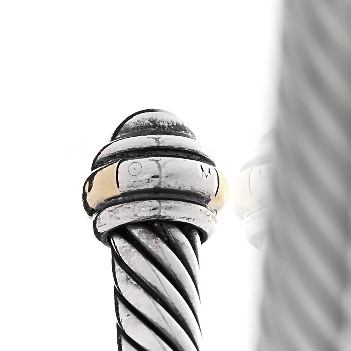 Sterling Silver 18K Yellow Gold 4mm Cable Classics Bracelet