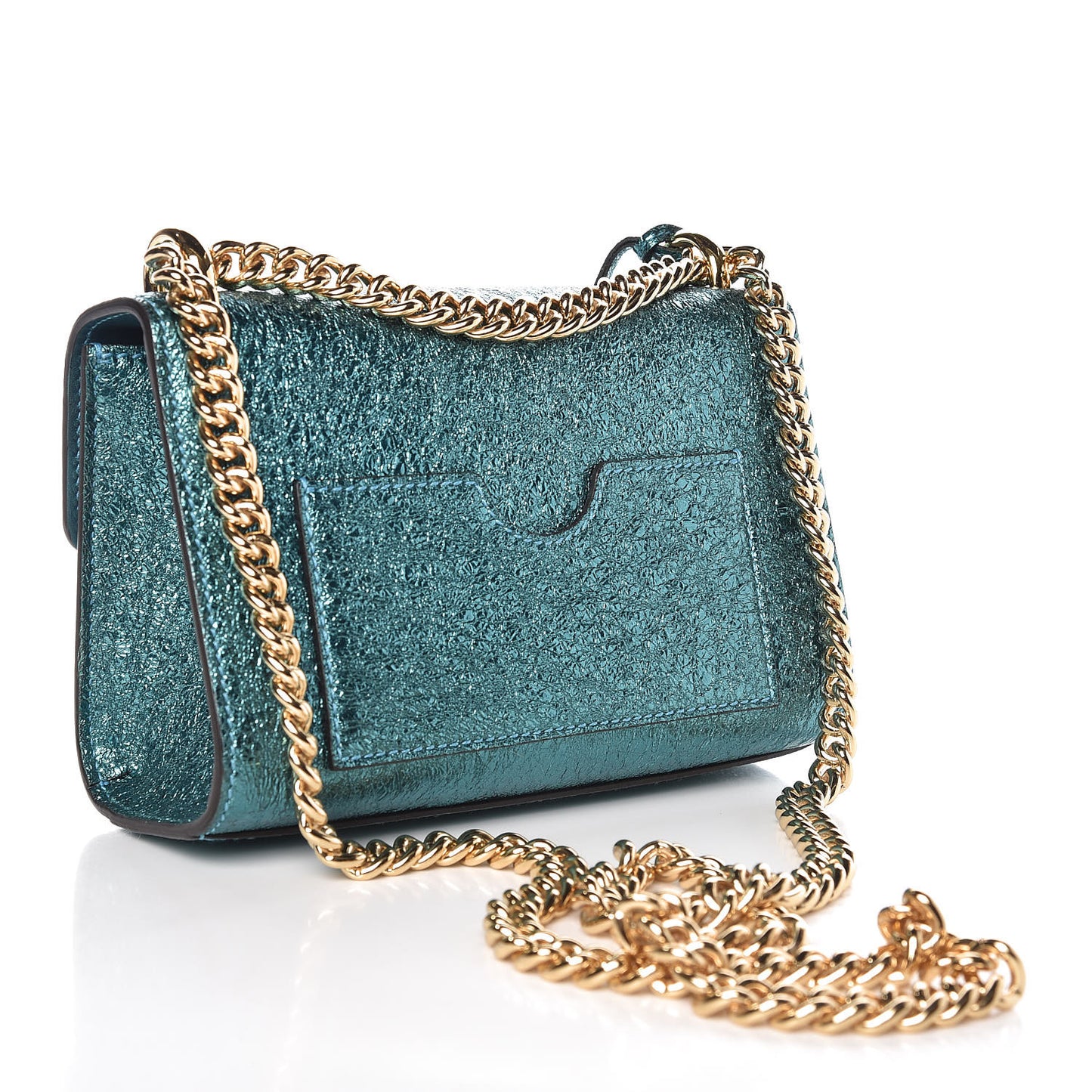 Galassia Small Padlock Shoulder Bag Turchese