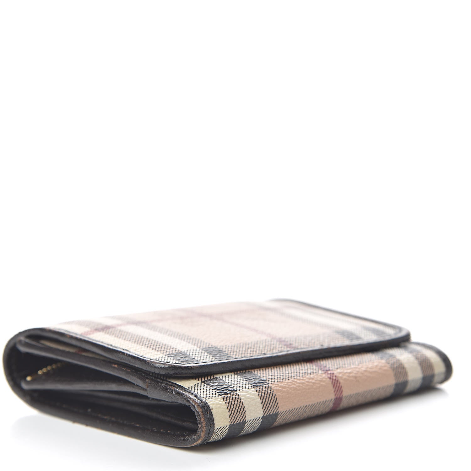 Burberry Haymarket Check Medium Leighton Wallet Chocolate 4 of 14