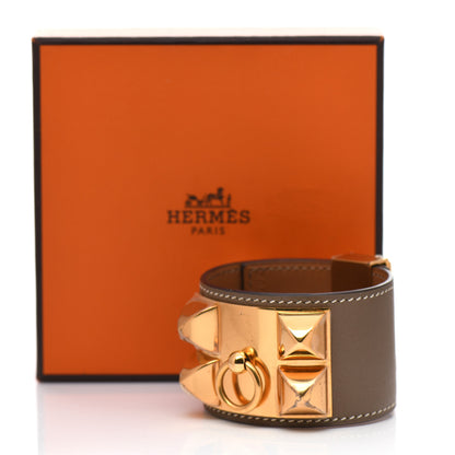 Hermes Swift Collier De Chien CDC Bracelet T2 Etoupe 7 of 7