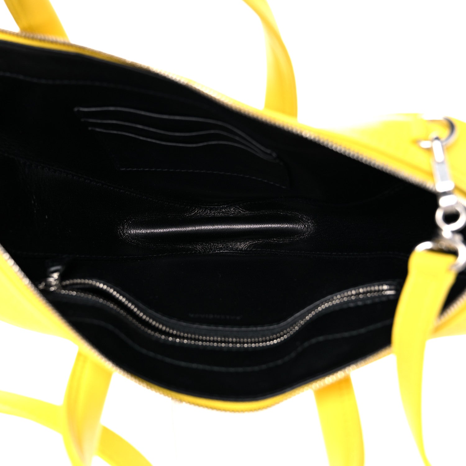 Balenciaga Shiny Day Calfskin Logo XS Triangle Duffle Jaune Black 5 of 13