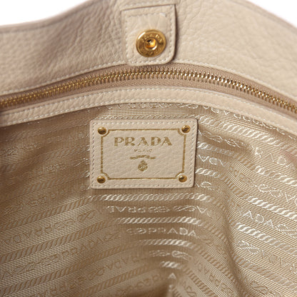 Prada Vitello Daino Side Pocket Tote Sabbia 6 of 17