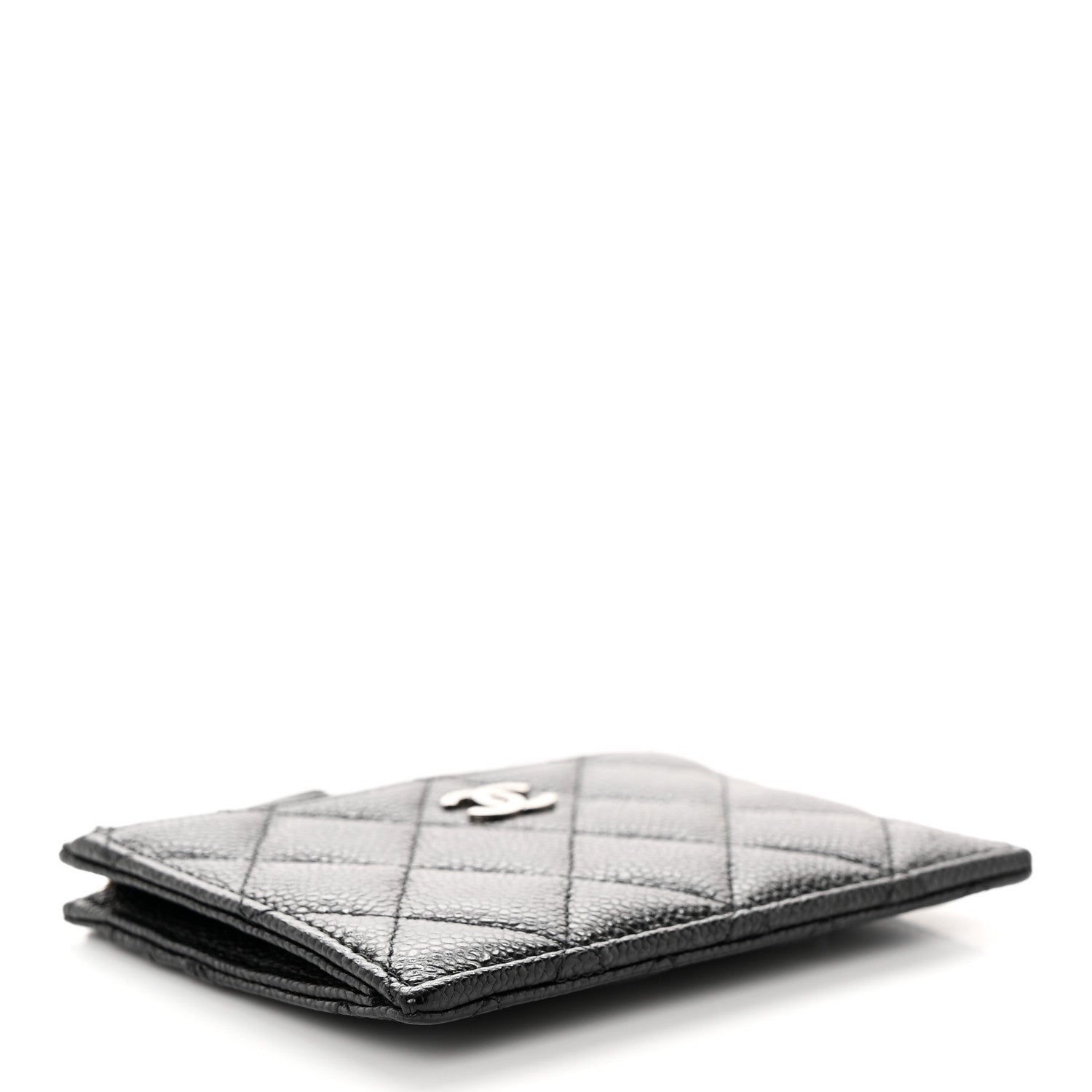 Chanel Caviar Quilted CC Zip Card Holder Black 4 of 8