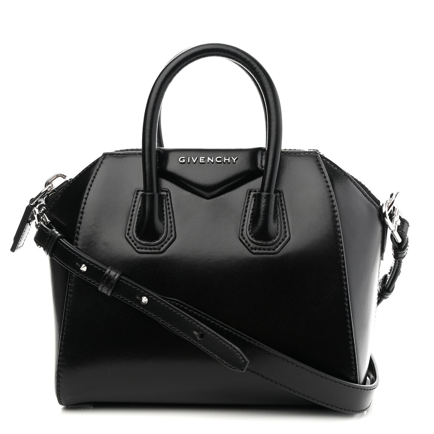 Givenchy Shiny Lord Calfskin Mini Antigona Black 1 of 8