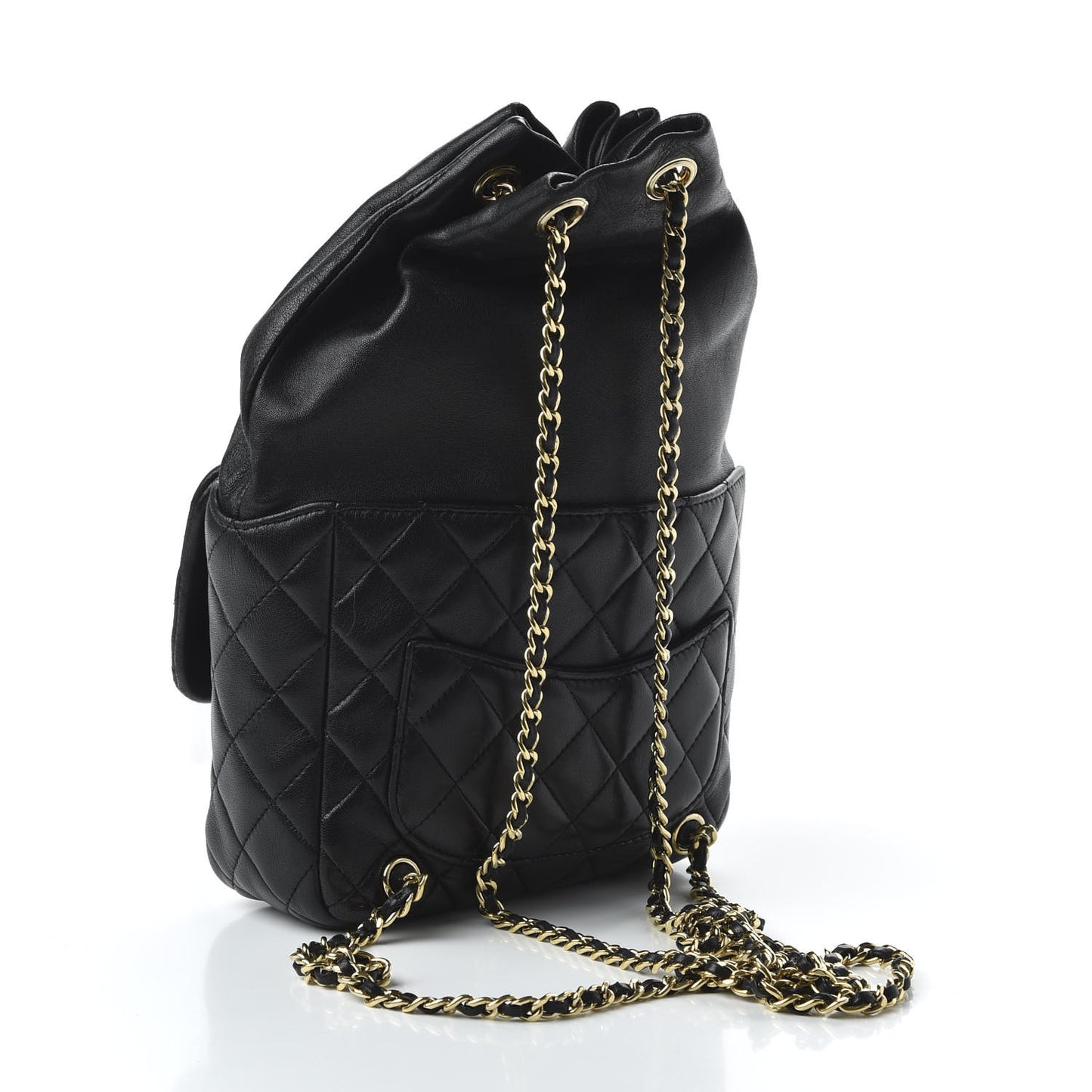 Lambskin Quilted Small in Seoul Backpack Black