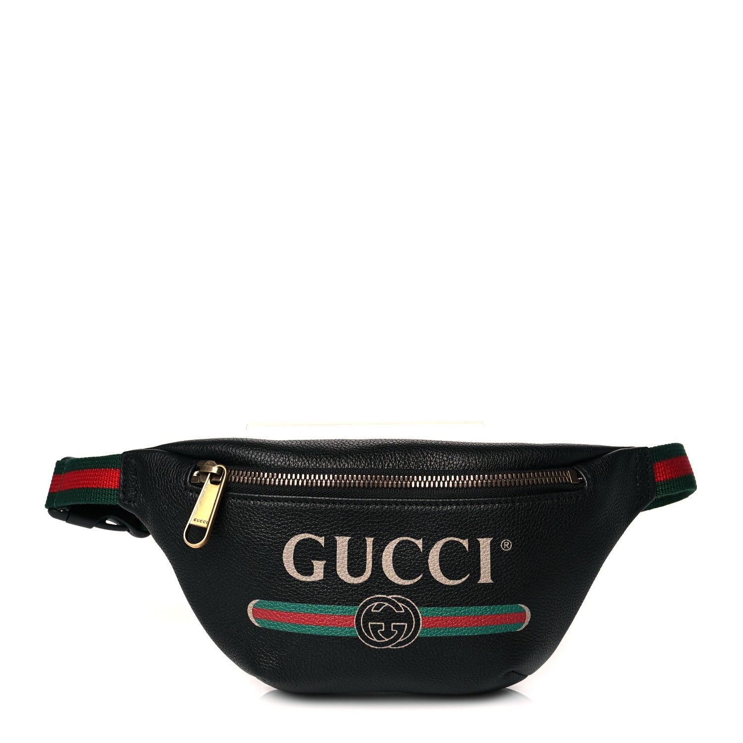 Gucci Grained Calfskin Small Logo Belt Bag Black 1 of 10