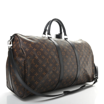 Louis Vuitton Monogram Macassar Keepall Bandouliere 55 3 of 13