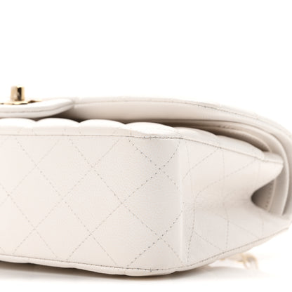 Chanel Caviar Quilted Medium Double Flap White 10 of 10