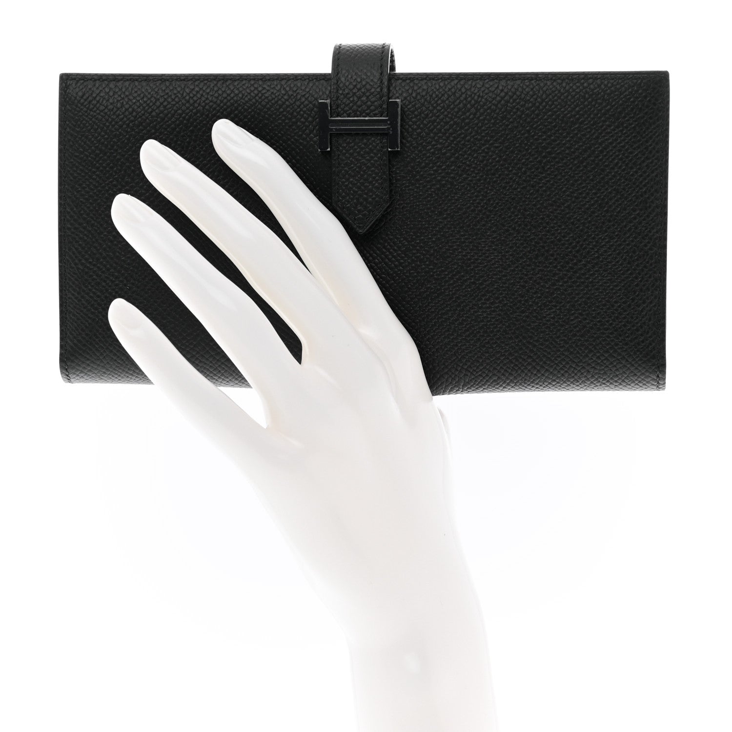 Hermes Epsom Monochrome Bearn Gusset Wallet Black 2 of 8