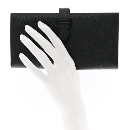 Hermes Epsom Monochrome Bearn Gusset Wallet Black 2 of 8