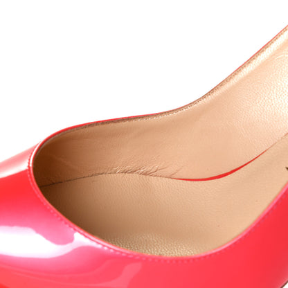 Christian Louboutin Patent Clare Sling 80 Pumps 39 Fluo Rose 7 of 9