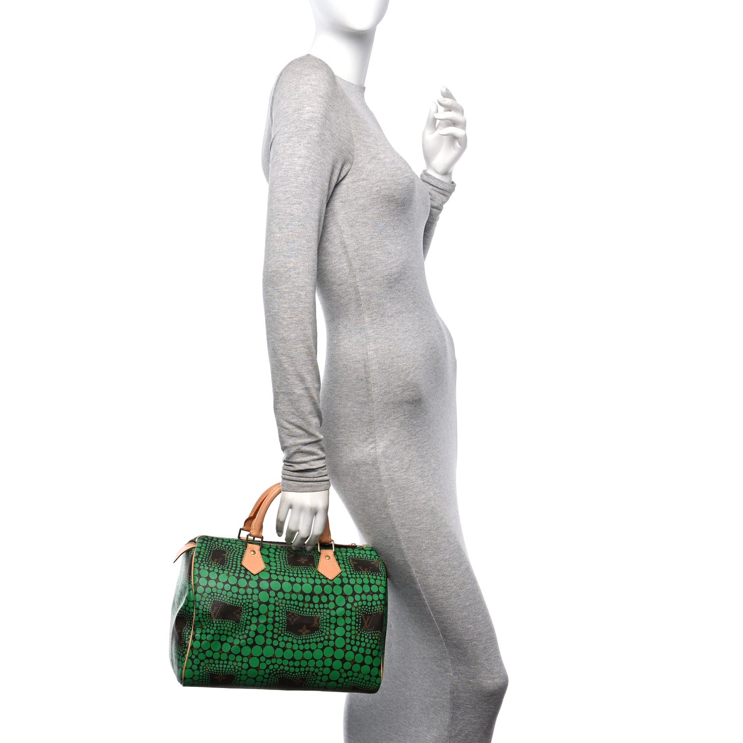 Monogram Kusama Town Speedy 30 Green
