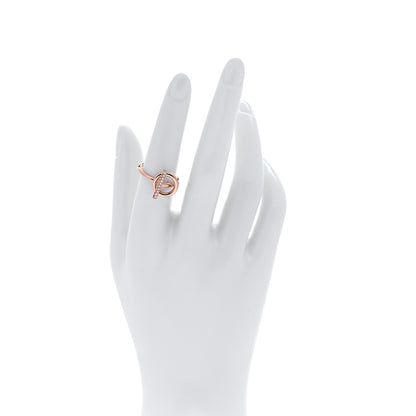 Hermes 18K Rose Gold Diamond PM Echappee Ring 53 6.5 2 of 6