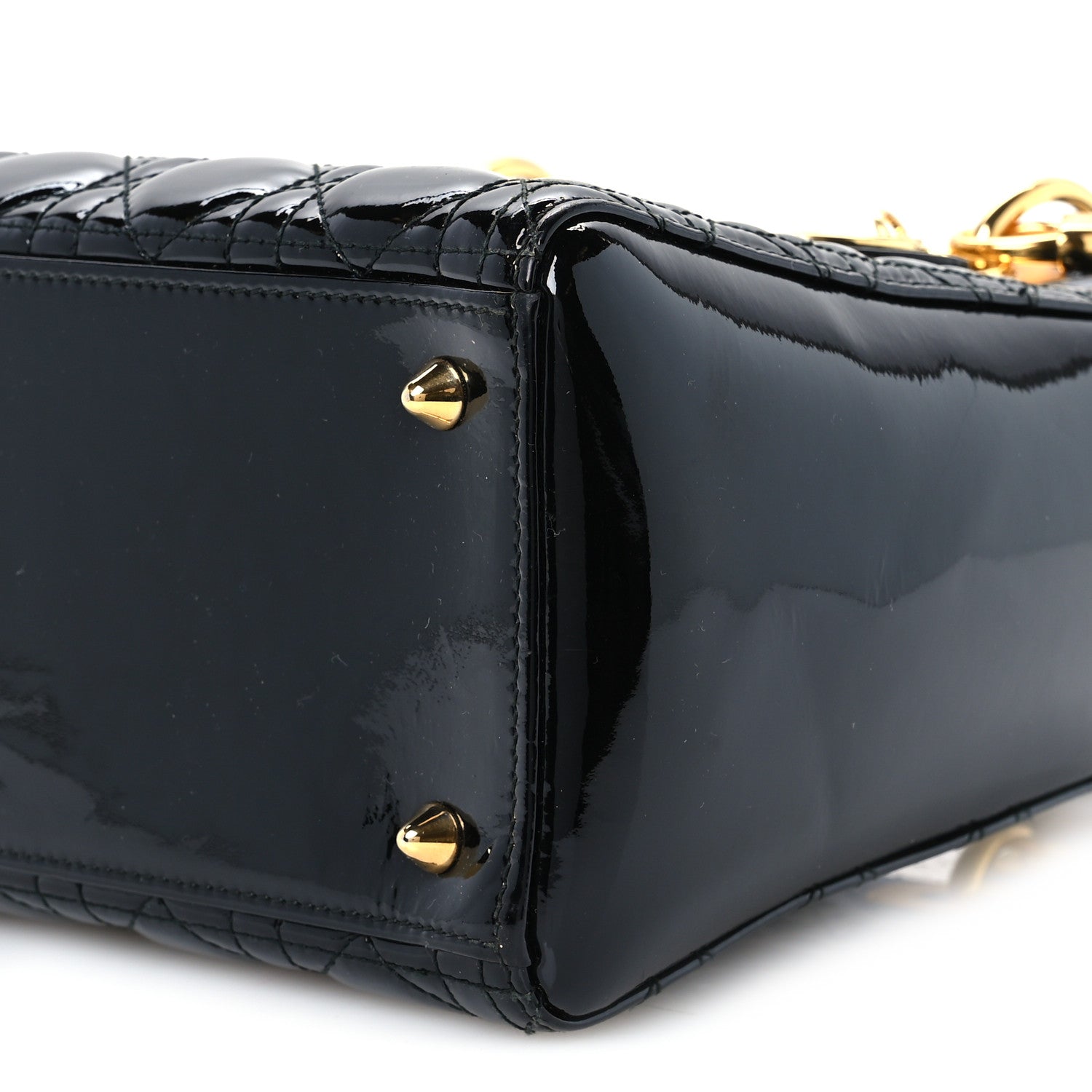 Christian Dior Patent Cannage Medium Lady Dior Black 9 of 9