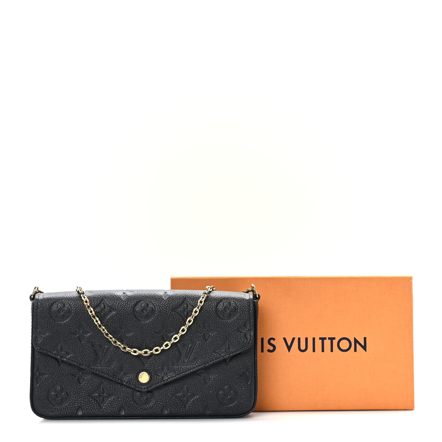 Louis Vuitton Empreinte Pochette Felicie Chain Wallet Black 11 of 11