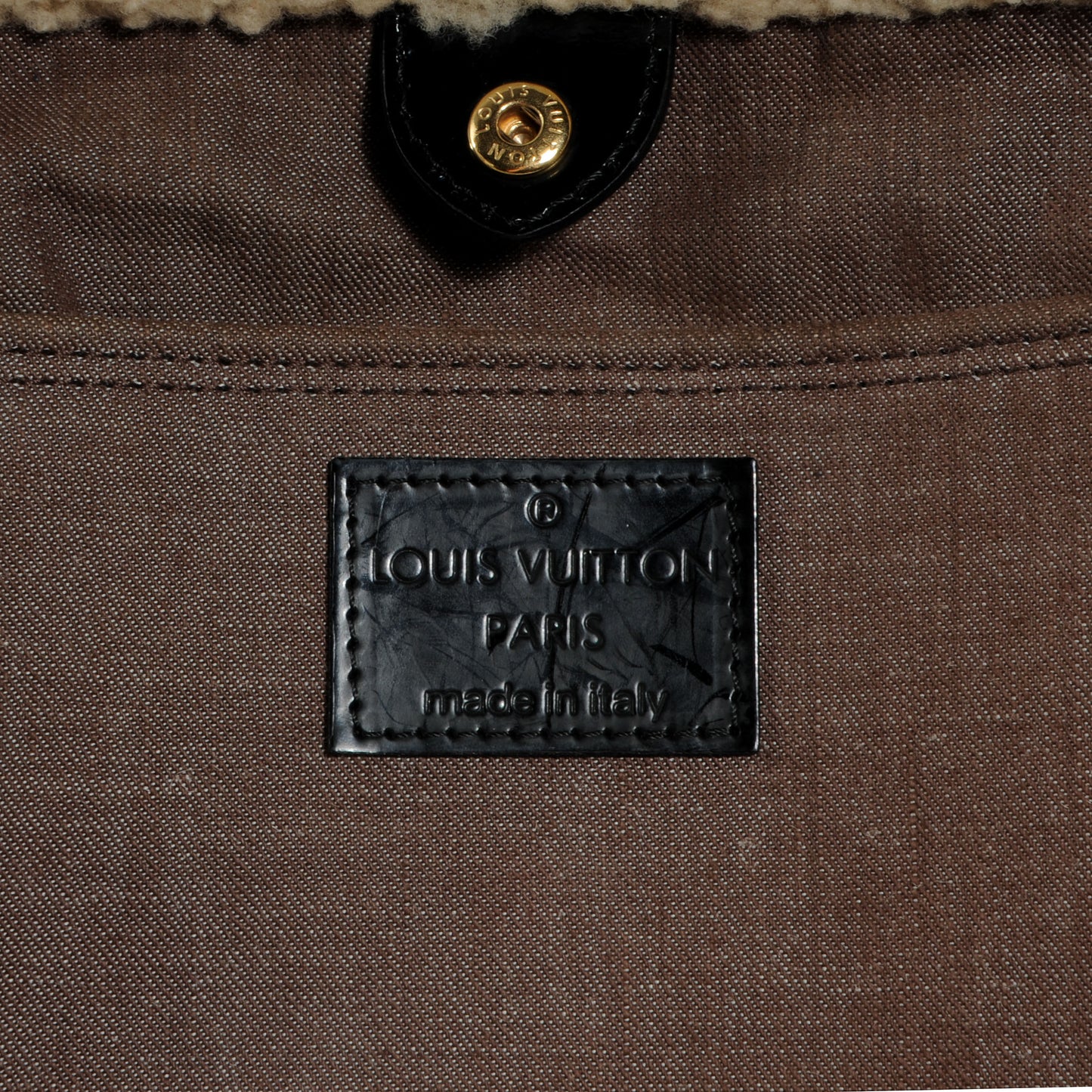 Patent Monogram Shearling Sac Thunder