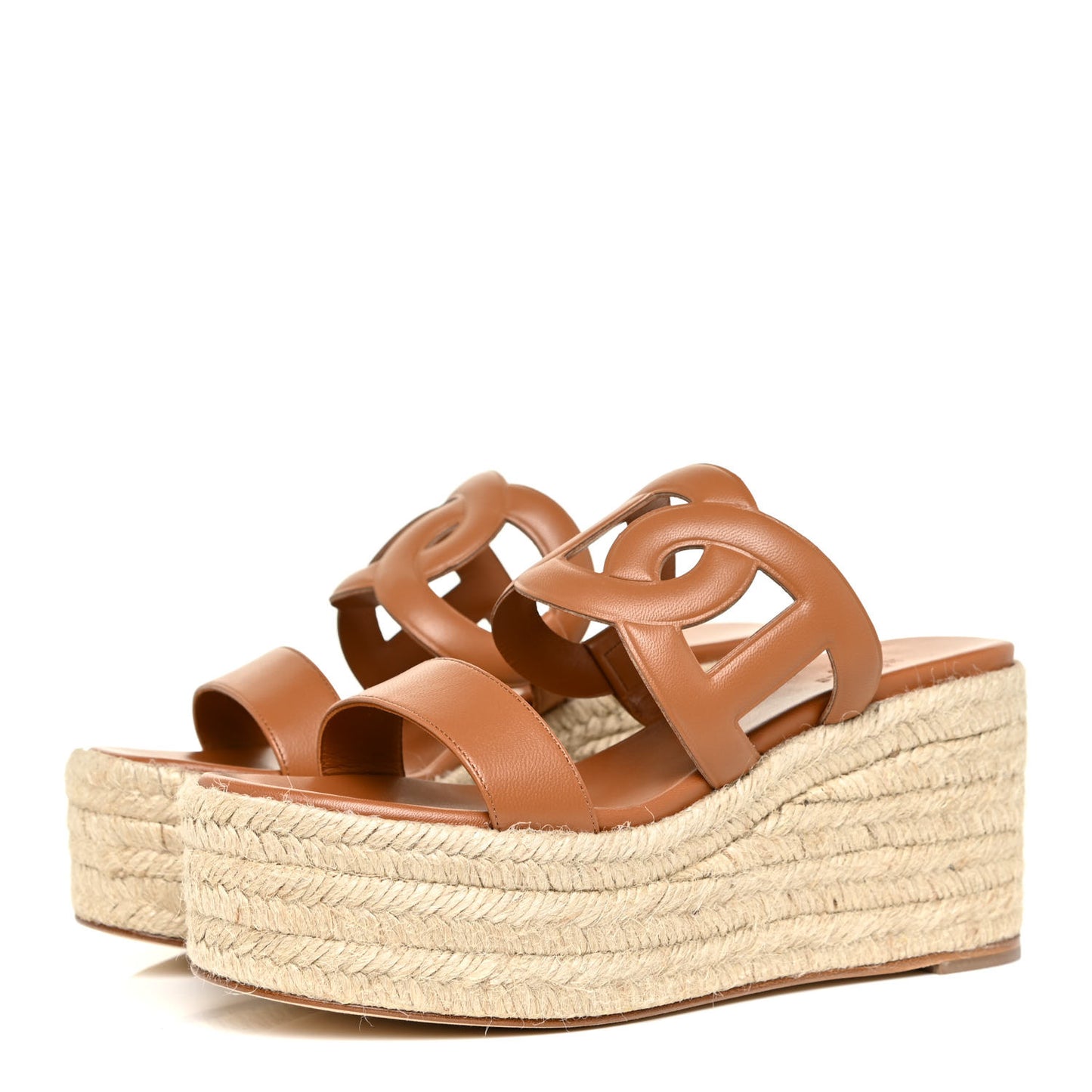 Nappa Ithea Espadrille Wedge Sandals 37 Naturel