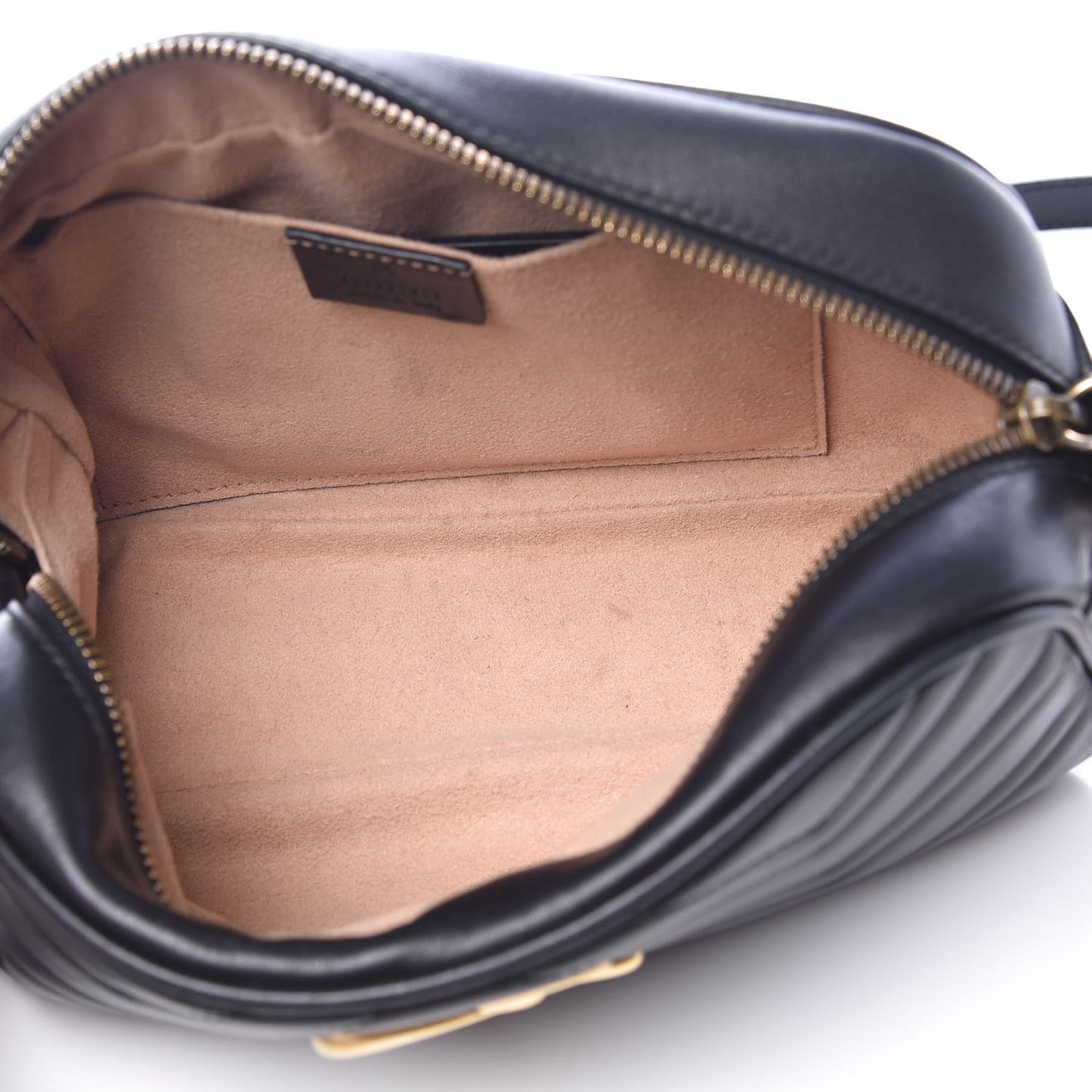 Calfskin Matelasse Small GG Marmont Chain Shoulder Bag Black