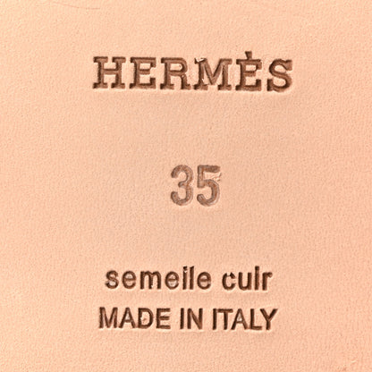 Hermes Box Calfskin Oran Sandals 35 Gold 7 of 10