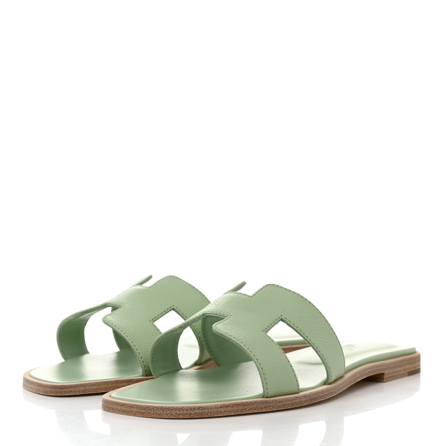 Hermes Epsom Oran Sandals 36 Vert Jade 3 of 9