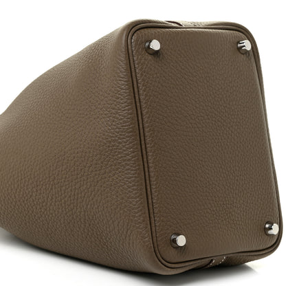 Hermes Taurillon Clemence Picotin Lock 18 PM Etoupe 7 of 9