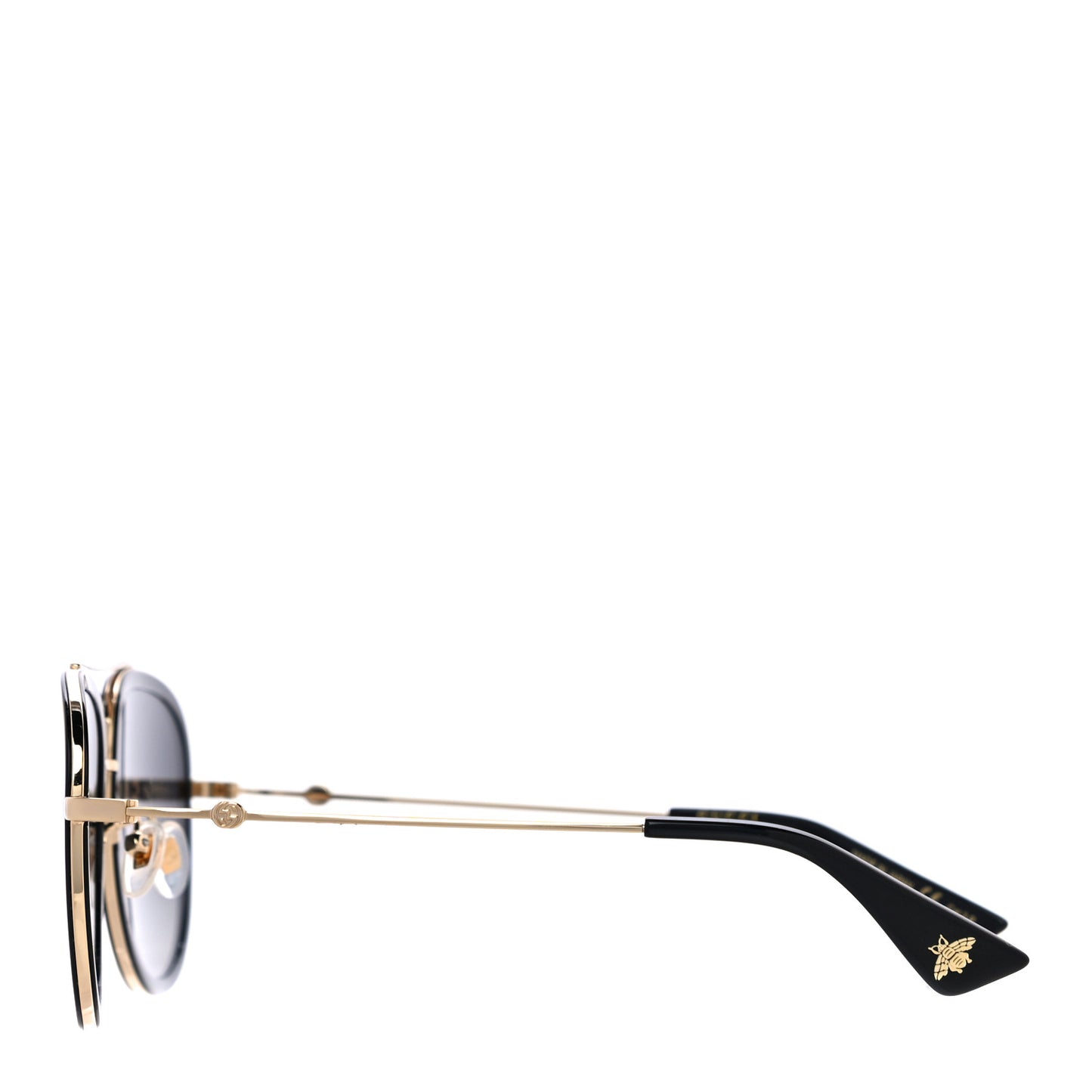 Aviator Sunglasses GG0062S Black Gold
