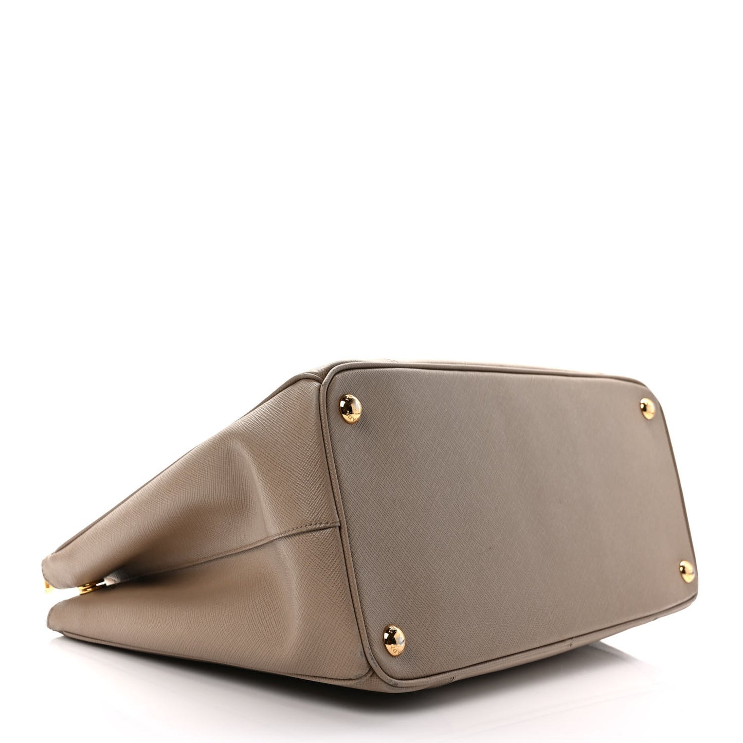 Saffiano Lux Colorblock Medium Galleria Double Zip Tote Pomice Talco