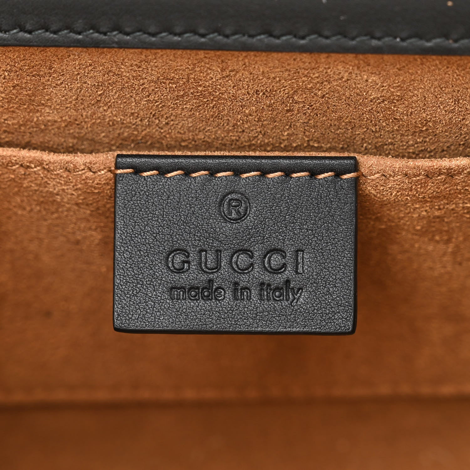 Gucci GG Supreme Monogram Calfskin Small Padlock Shoulder Bag Beige Black Cuir 6 of 15