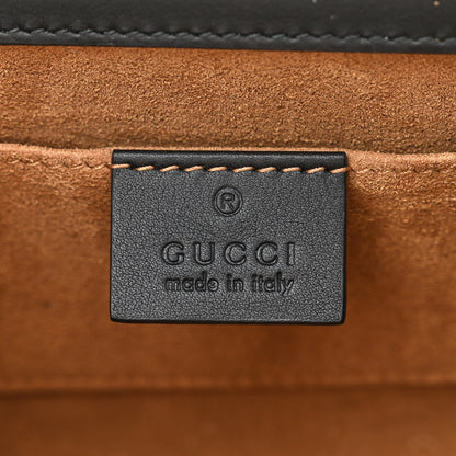 Gucci GG Supreme Monogram Calfskin Small Padlock Shoulder Bag Beige Black Cuir 6 of 15